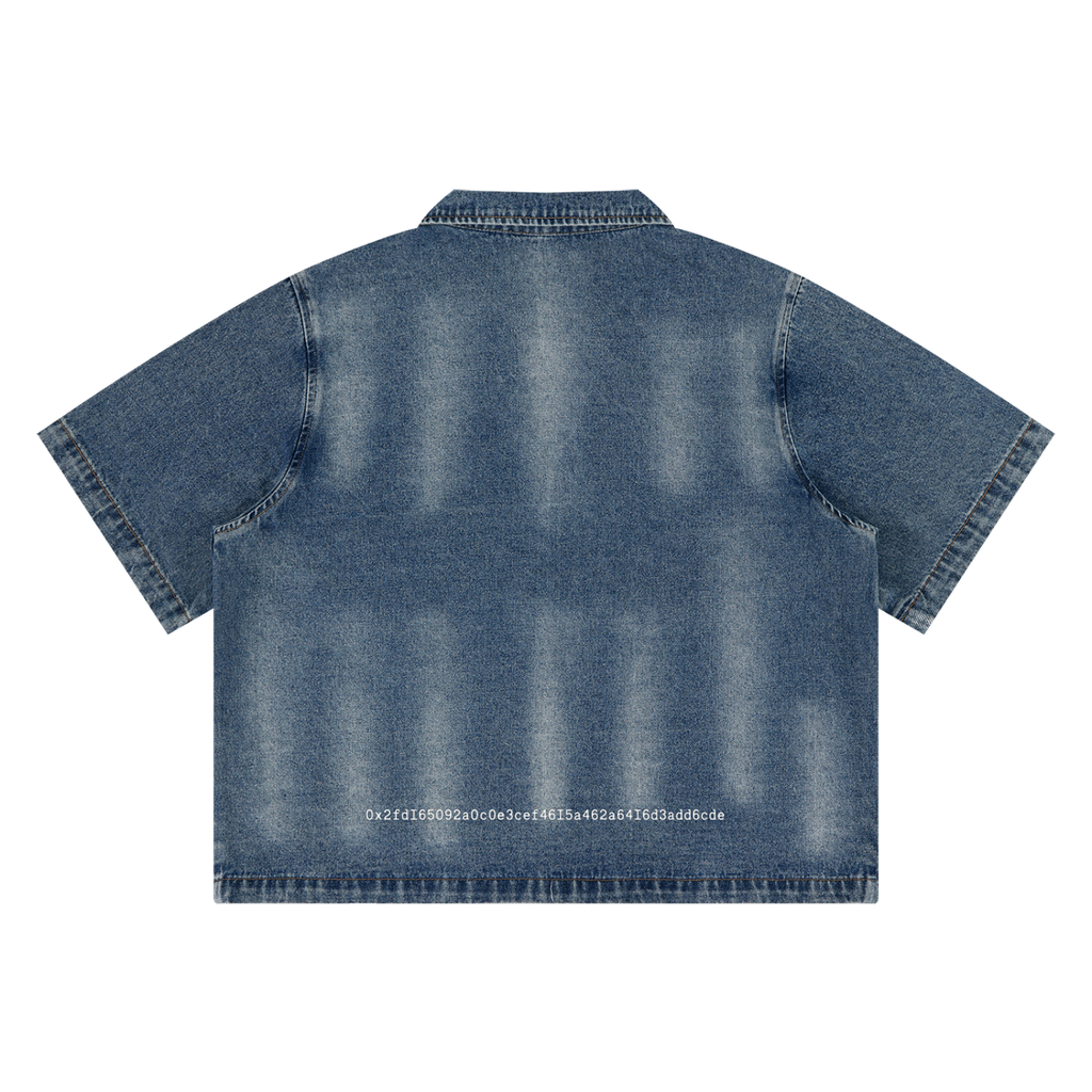 BZDR Vintage Washed Full-Zip Denim Shirt