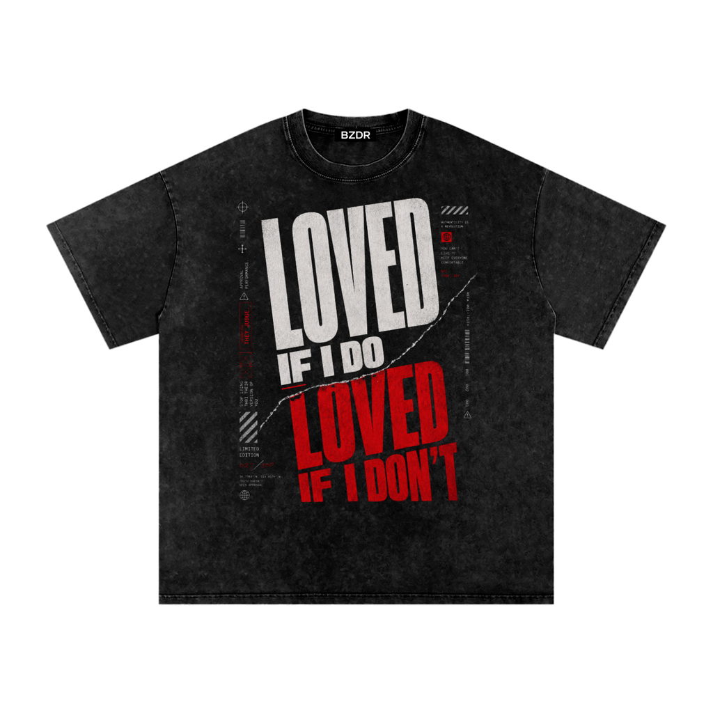 Snow Washed Oversized Cotton T-Shirt